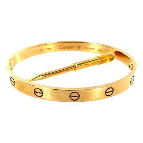 cartier bracelet love or jaune|authentic cartier love bracelet.